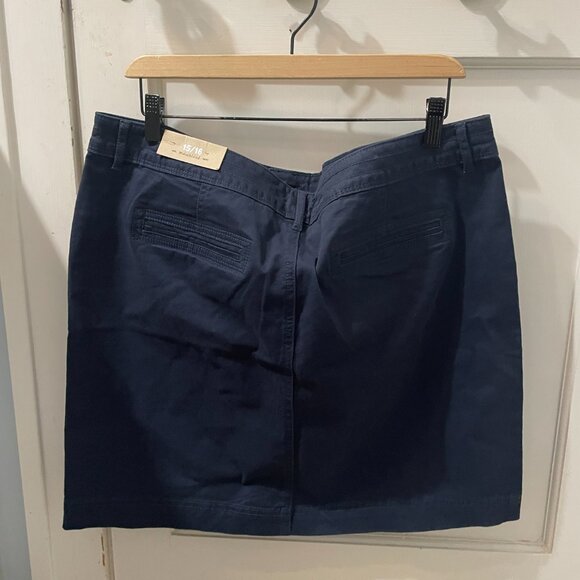 Maurices Navy Skirt size 15/16 NWT Twill Cotton - Picture 3 of 8